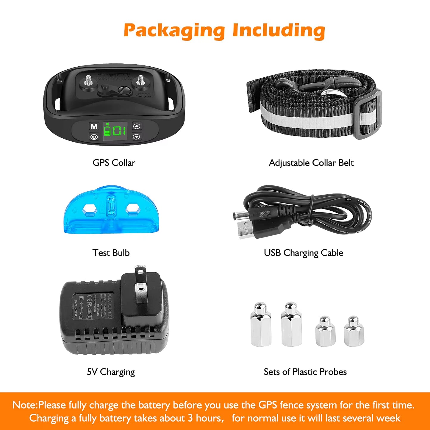 GPS Wireless Dog Fence, Electric Dog Fence Pet Containment System, Large Signal Range up to 6560Ft,