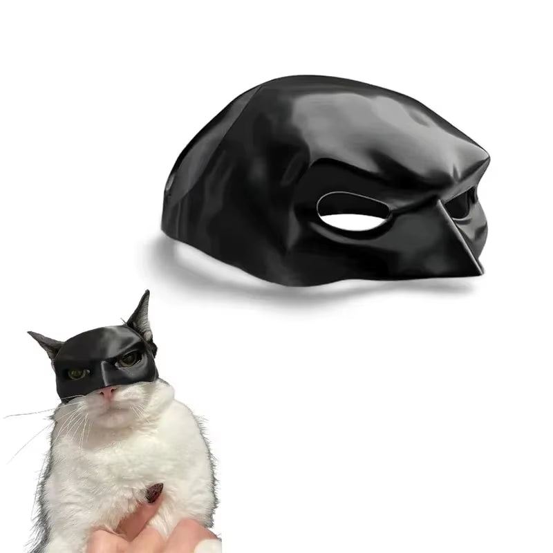 Adorable Cat Mask with Cute Matte Bat Design - Perfect Cosplay Accessory for Pets and Fun Party Decor!