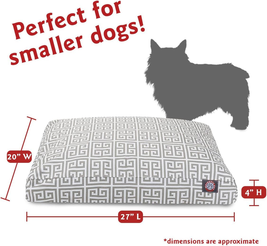 Grey Towers Small Rectangle Indoor Outdoor Pet Dog Bed with Removable Washable Cover by  Products