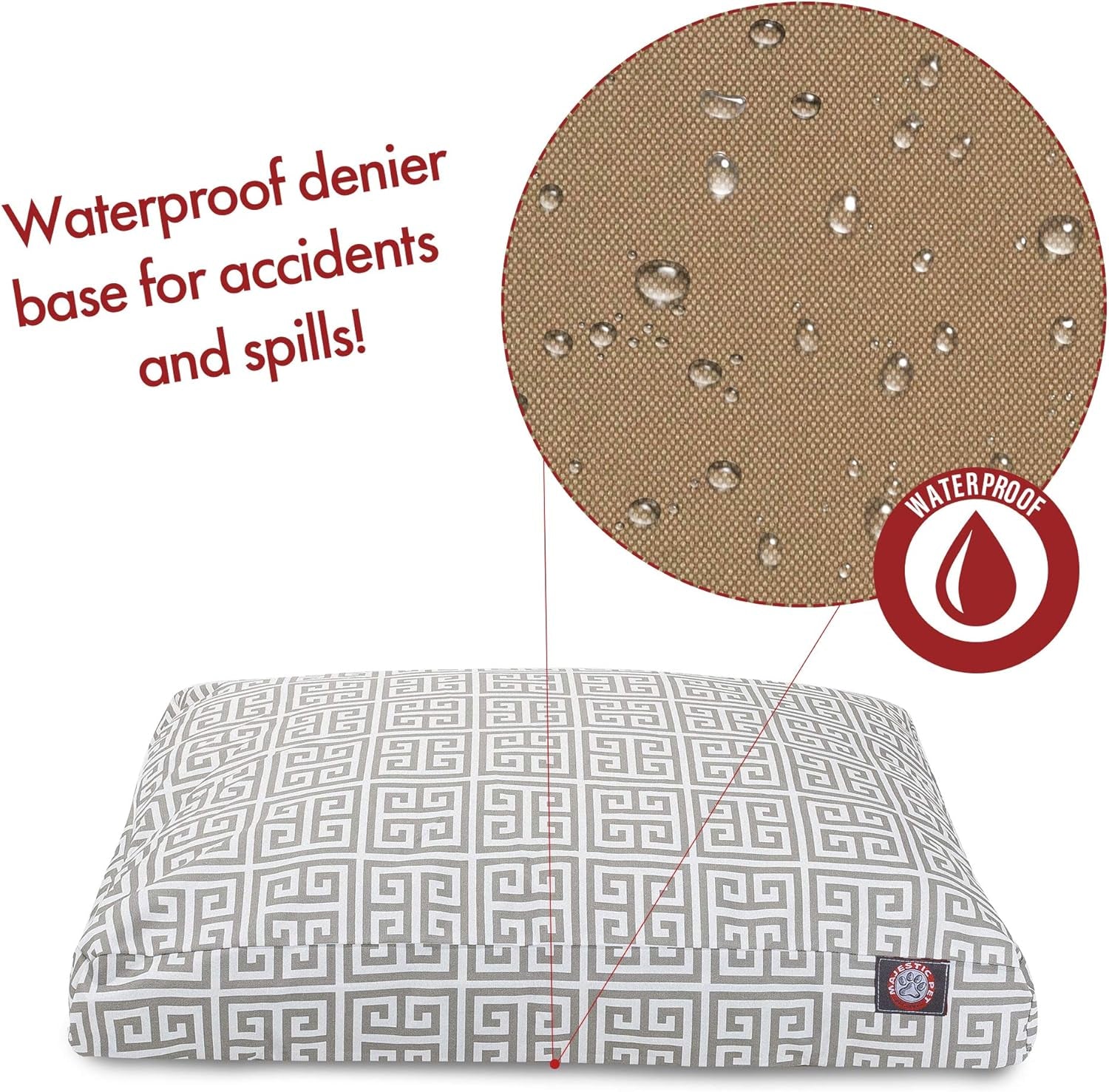 Grey Towers Small Rectangle Indoor Outdoor Pet Dog Bed with Removable Washable Cover by  Products