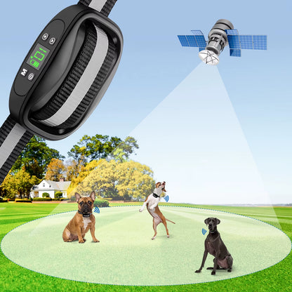 GPS Wireless Dog Fence, Electric Dog Fence Pet Containment System, Large Signal Range up to 6560Ft,