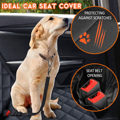 Ultimate Dog Car Seat Cover - Waterproof Back Seat Protector for Dogs & Kids - Non-Slip & Universal Fit for Cars, Trucks, SUVs - Black