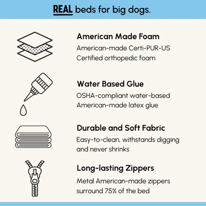 Luxurious 7" Pillow Top Orthopedic Dog Bed for Large Breeds - Extra Large 52" x 36" in Elegant Burgundy - Ultimate Comfort for Your Furry Friend