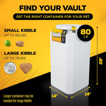 Vittles Vault 80Lbs Pet Food Storage Container - Airtight, Durable, and Pest-Resistant Solution for Dogs and Cats - Made in the USA