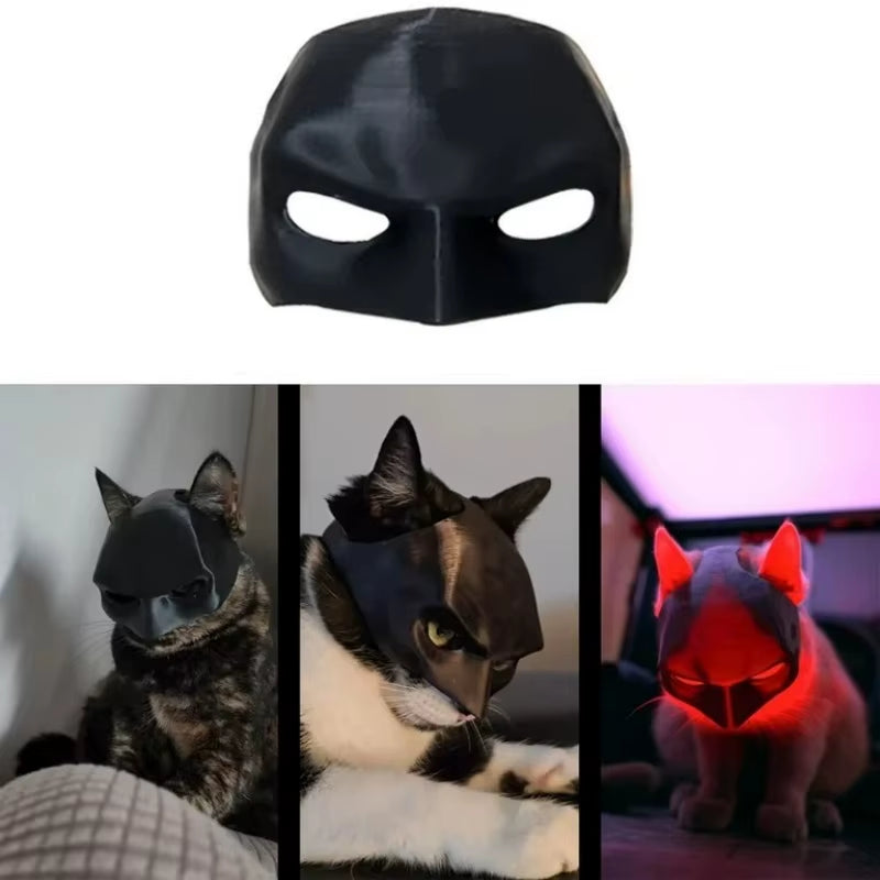 Adorable Cat Mask with Cute Matte Bat Design - Perfect Cosplay Accessory for Pets and Fun Party Decor!