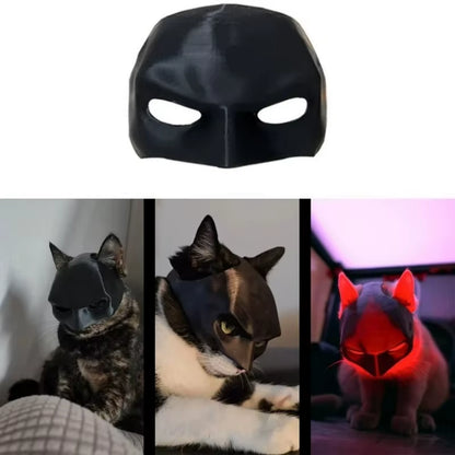 Adorable Cat Mask with Cute Matte Bat Design - Perfect Cosplay Accessory for Pets and Fun Party Decor!