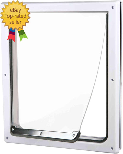 Pet Products 2 Way Locking Dog Door Medium to X Large Dogs White