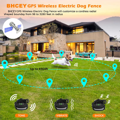 Advanced GPS Wireless Dog Fence System - Ultimate Pet Containment with a 6560Ft Range