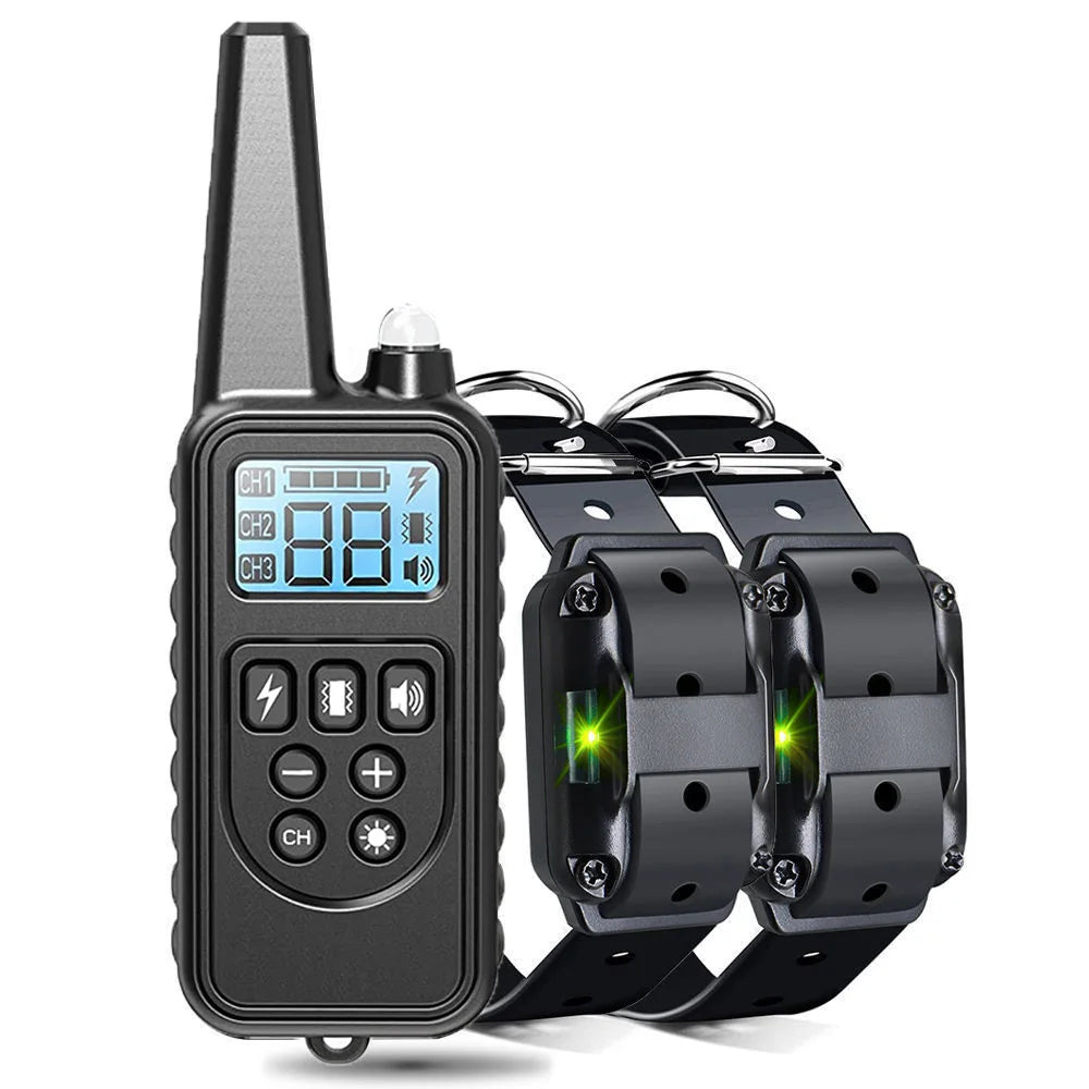 Revolutionary Electric Dog Training Collar - Rechargeable, Waterproof Anti-Bark Device with Remote Control for All Breeds