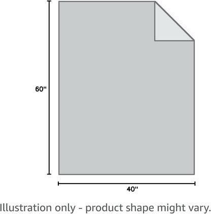 Luxurious Reversible Waterproof Velvet Pet Bed Blanket - Super Soft Comfort for Dogs & Cats (40x60 Inches, Light Grey+Grey)