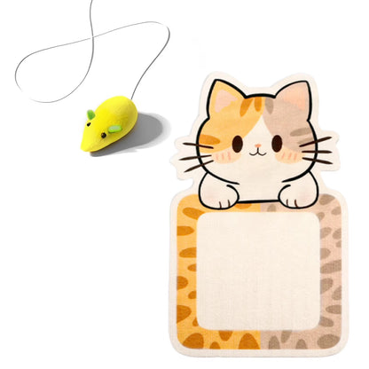 Self-Adhesive Scratching Mats,Wall Mounted Cat Scratcher,Cat Shape Felt Cat Scratch Pad,Pet Toy,Cat Scratching Boards,Cat Supply