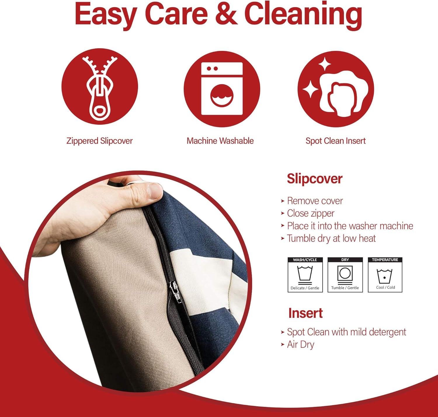 Grey Towers Small Rectangle Indoor Outdoor Pet Dog Bed with Removable Washable Cover by  Products