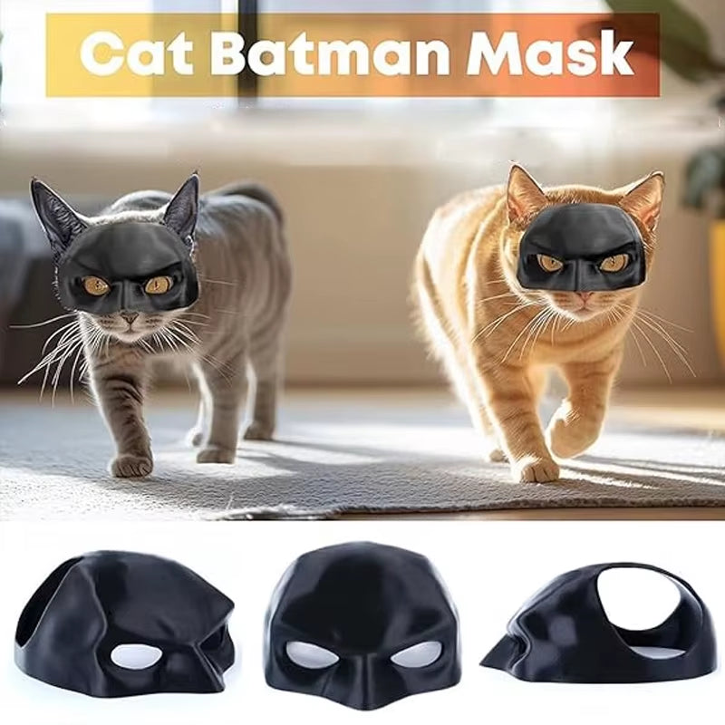 Adorable Cat Mask with Cute Matte Bat Design - Perfect Cosplay Accessory for Pets and Fun Party Decor!