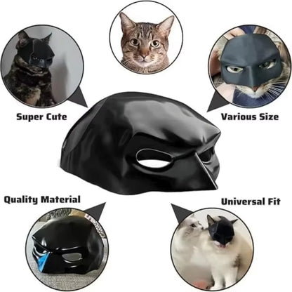 Adorable Cat Mask with Cute Matte Bat Design - Perfect Cosplay Accessory for Pets and Fun Party Decor!