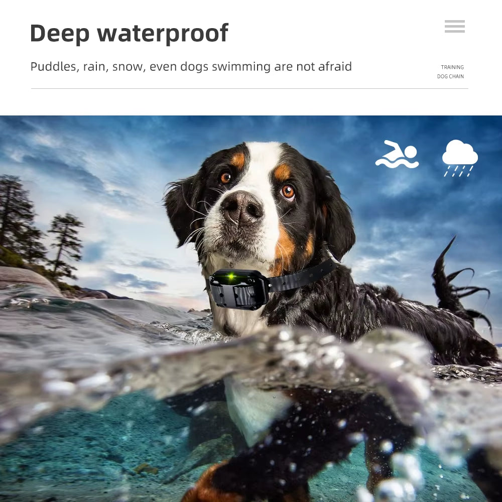 Electric Dog Training Collar Rechargeable anti Barking Shock Vibration Collar Waterproof Trainer For...