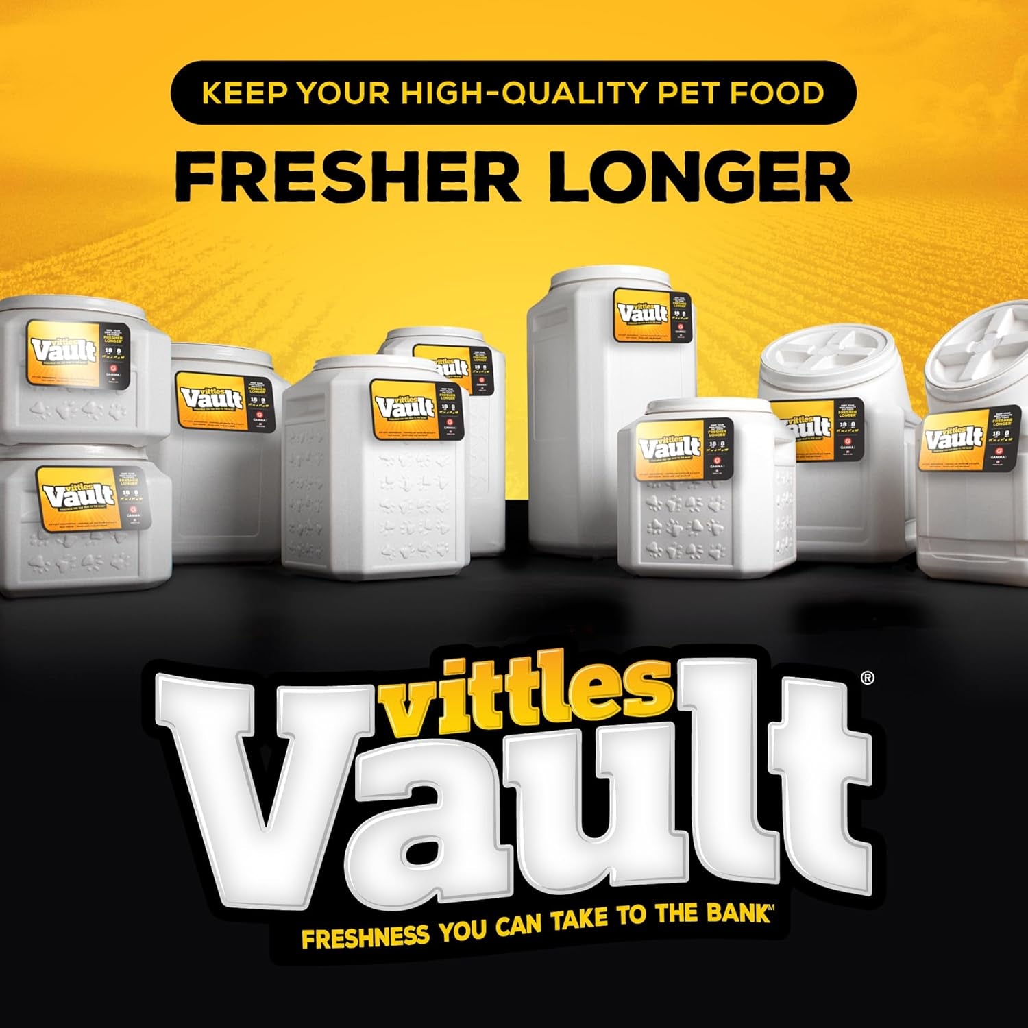 Vittles Vault 80Lbs Pet Food Storage Container - Airtight, Durable, and Pest-Resistant Solution for Dogs and Cats - Made in the USA